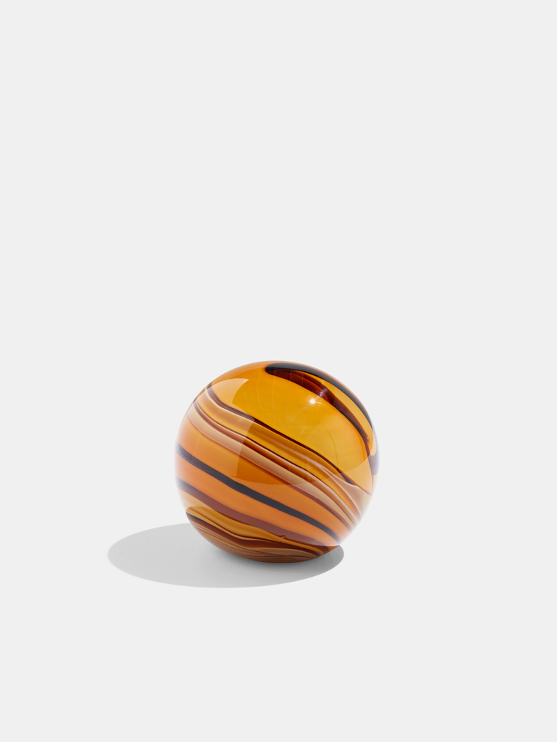 Glass Paperweight Amber