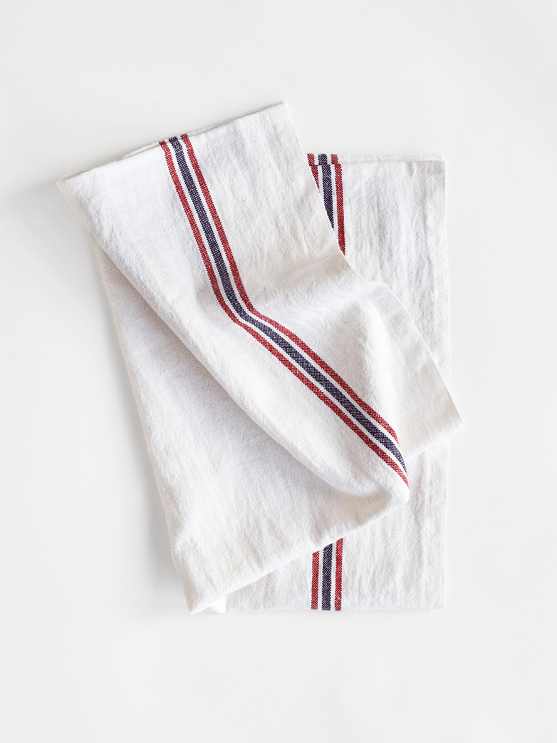 Drapeau Dish Towel - White