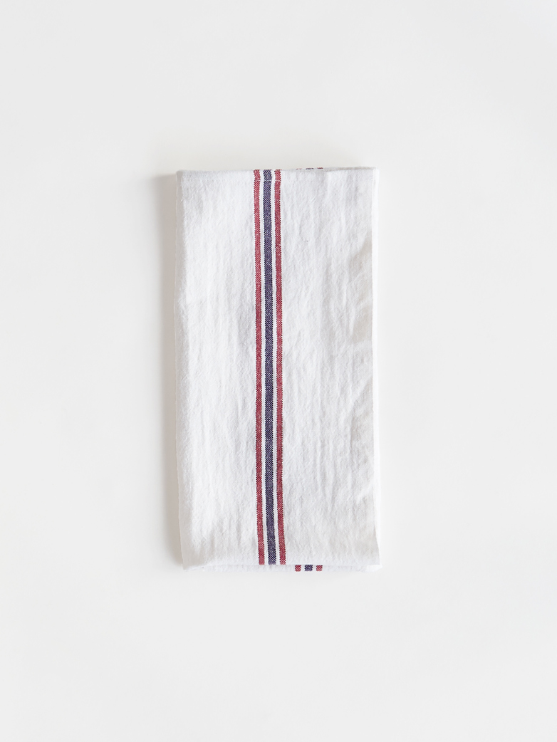 Drapeau Dish Towel - White