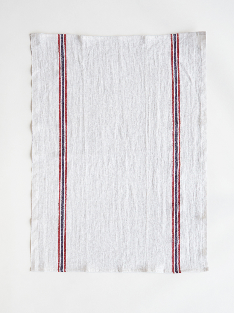 Drapeau Dish Towel - White