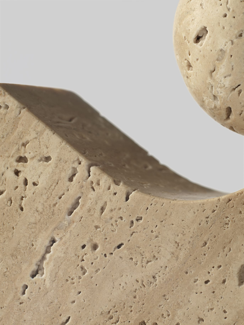 Equi Bookend - Beige Travertine