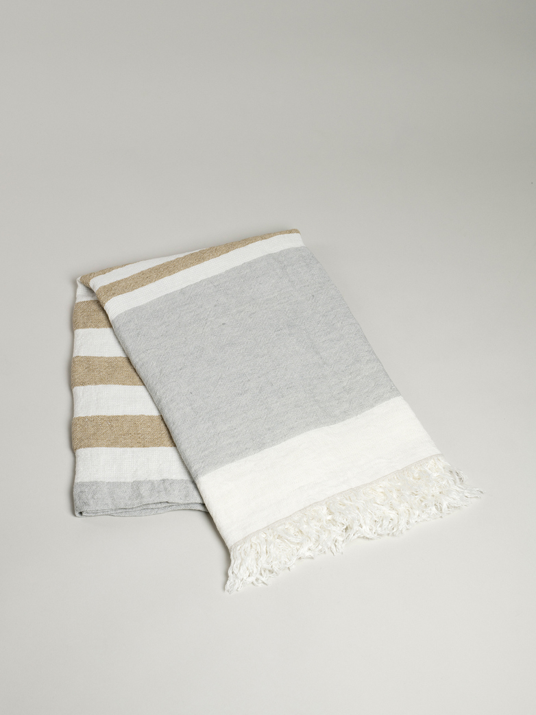 The Belgian Towel - Ash Stripe