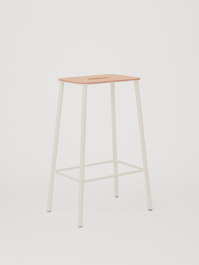 Adam Stool Leather - Sand