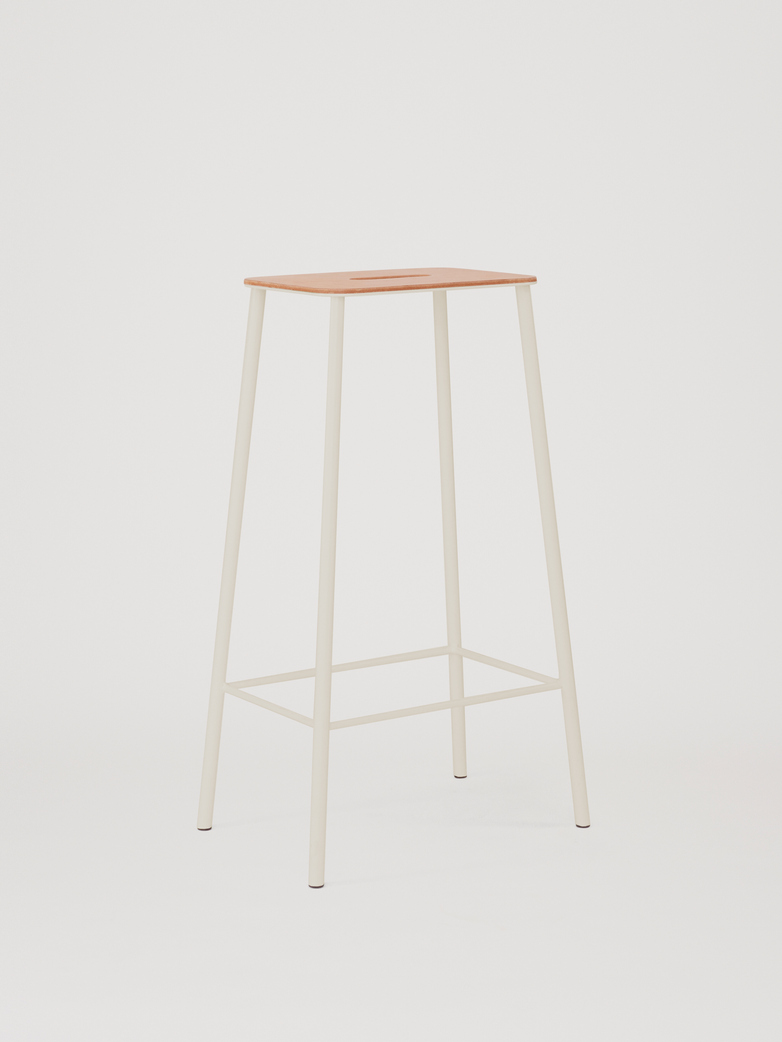Adam Stool Leather - Sand