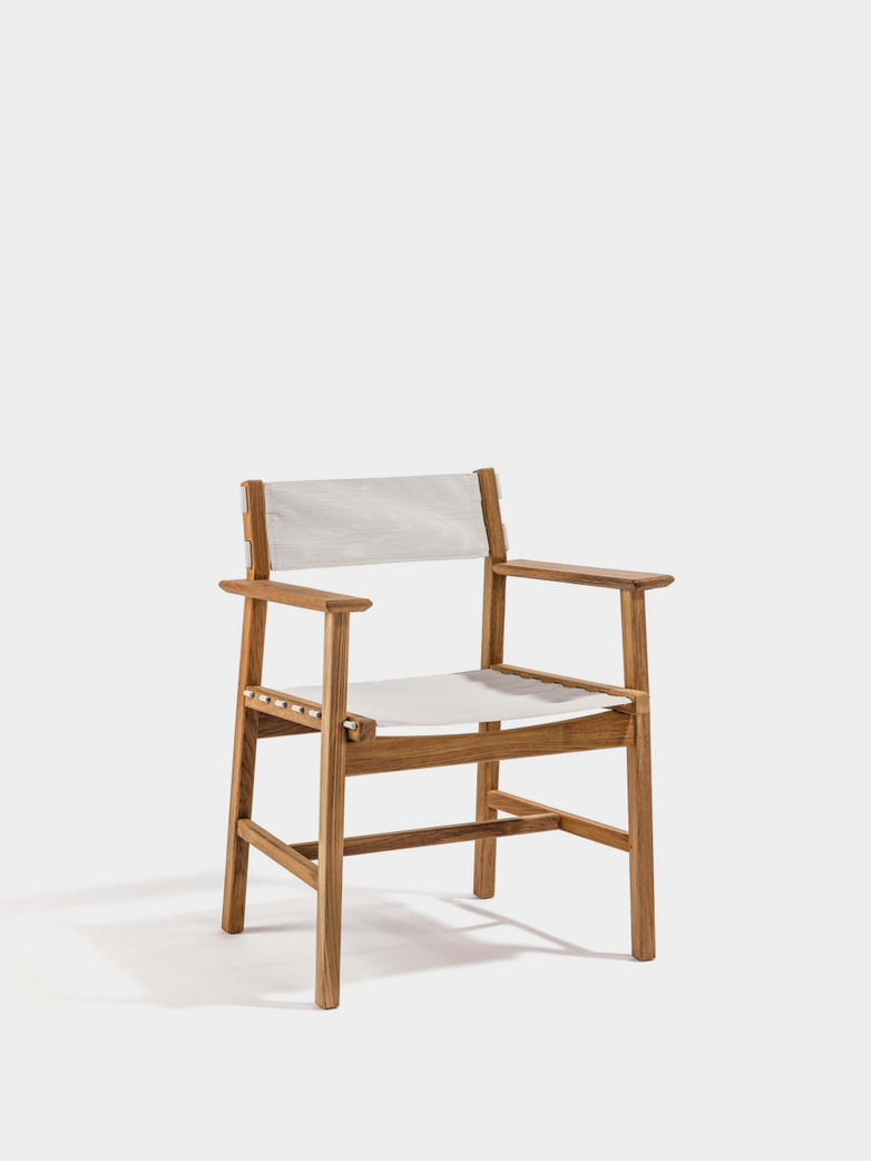 Djurö Dining Armchair - Teak/White