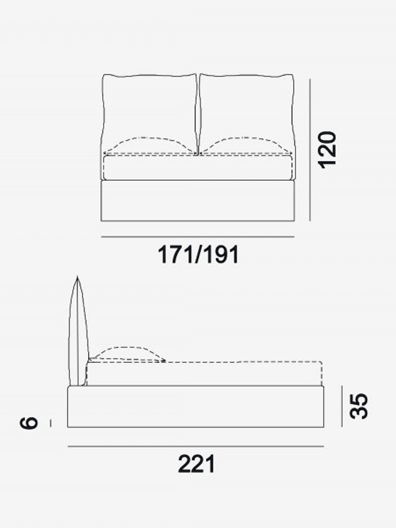 Double Bed Frame 180 cm