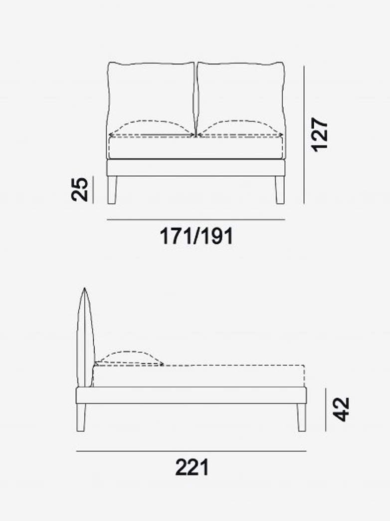 Fly Bed Frame 180 cm