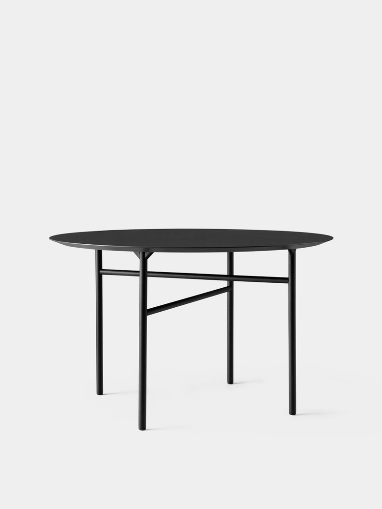 Snaregade Dining Table Round - Charcoal Linoleum
