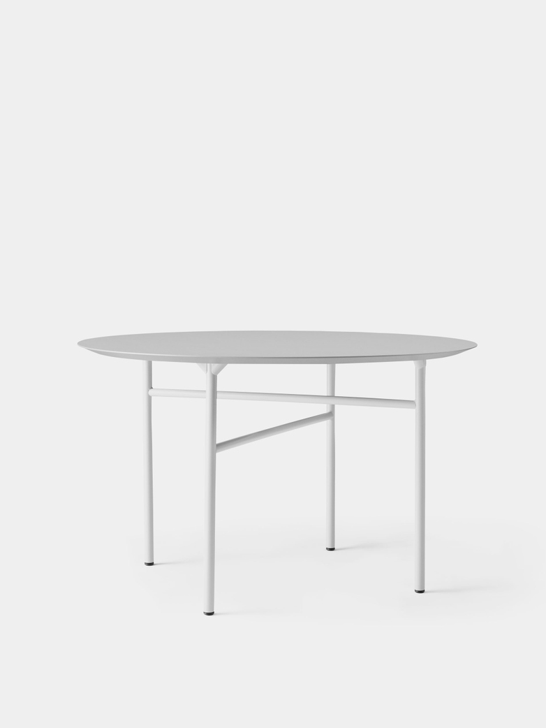 Snaregade Dining Table Round - Mushroom Linoleum
