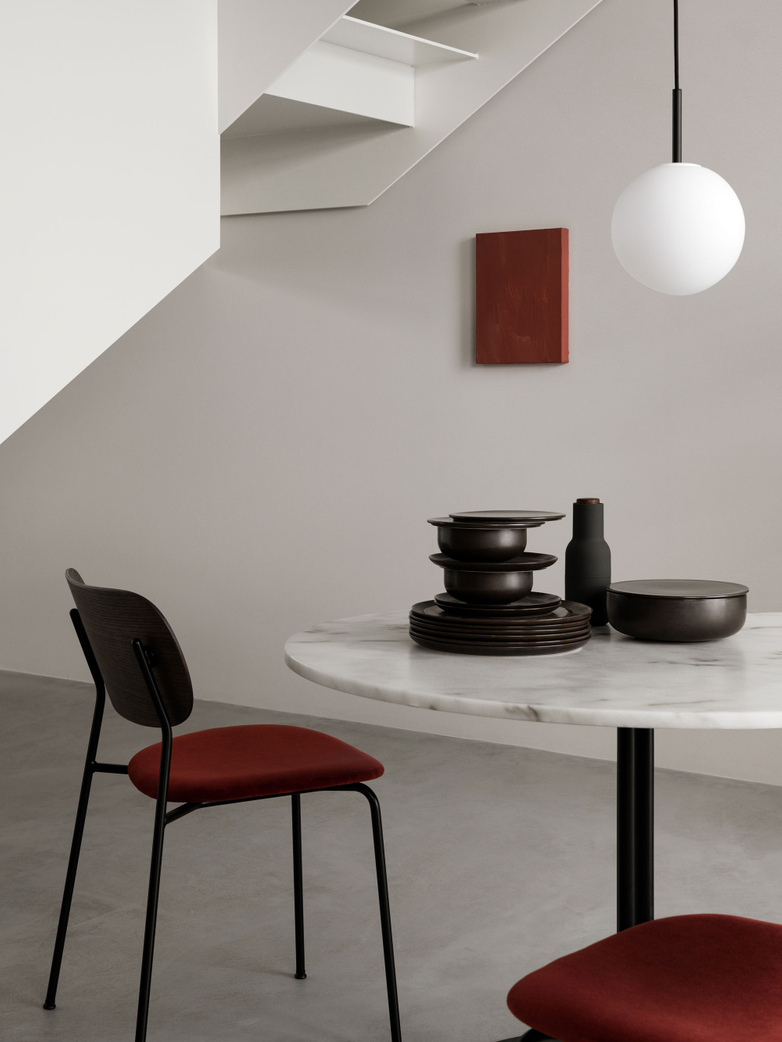 Harbour Column Dining Table - Estremoz Marble