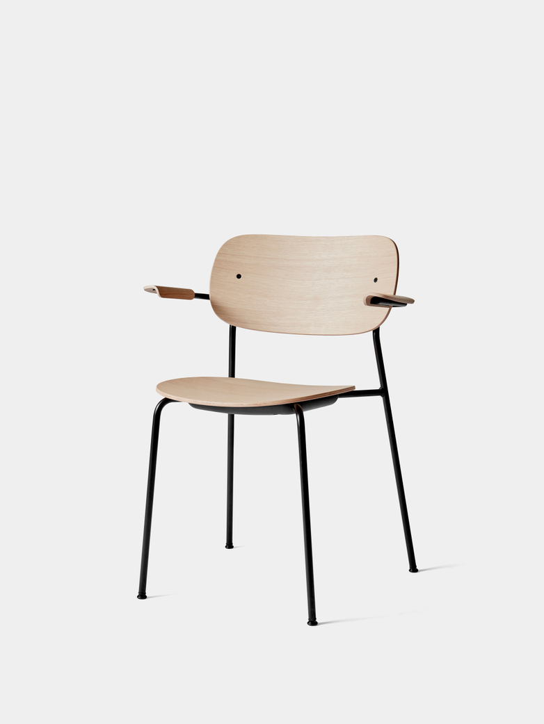 Co Dining Chair Armrest - Black Steel Base