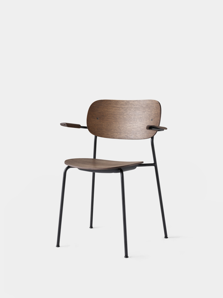 Co Dining Chair Armrest - Black Steel Base