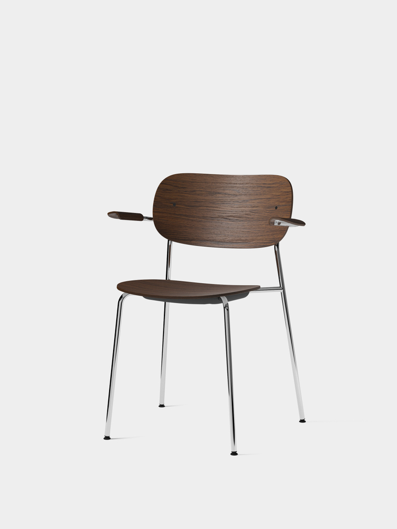 Co Dining Chair Armrest - Chrome Base