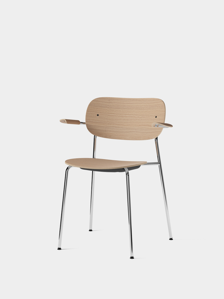 Co Dining Chair Armrest - Chrome Base