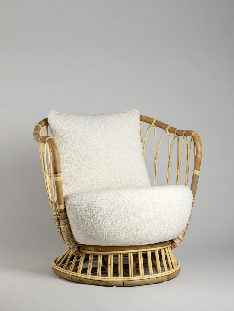 Grace Lounge Chair - Bouclé Cream