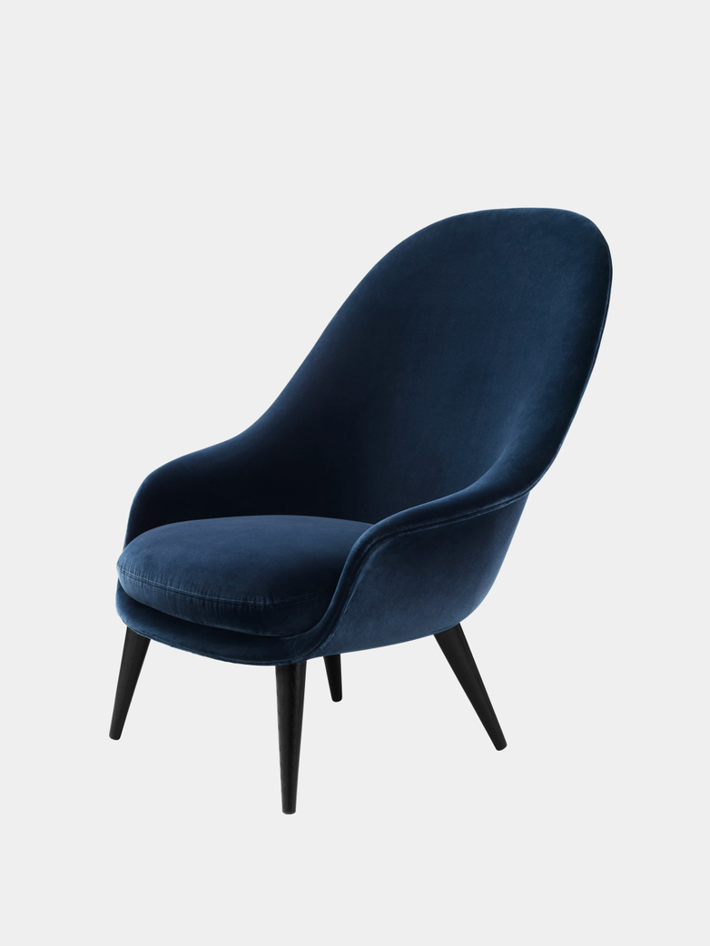 Bat Lounge Chair High Back - Wood Base