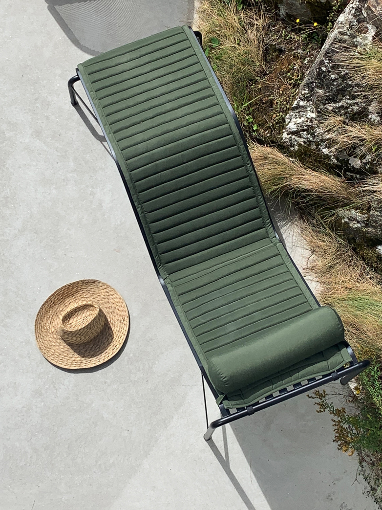 Palissade Quilted Cushion for Chaise Lounge - Olive