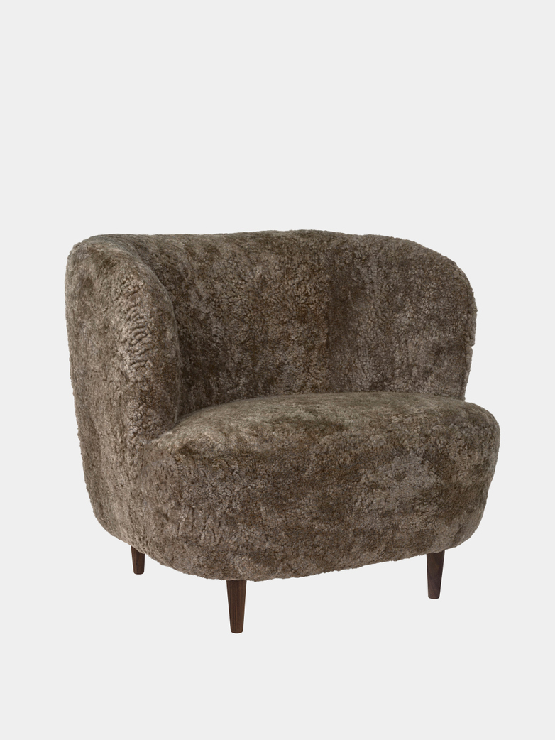 Stay Lounge Chair Large - Sheepskin/Wooden Legs