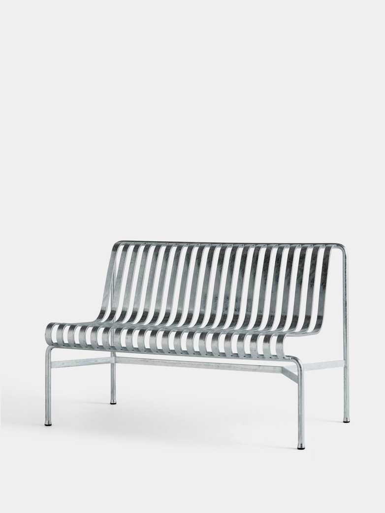 Palissade Dining Bench without Armrests - Hot Galvanized