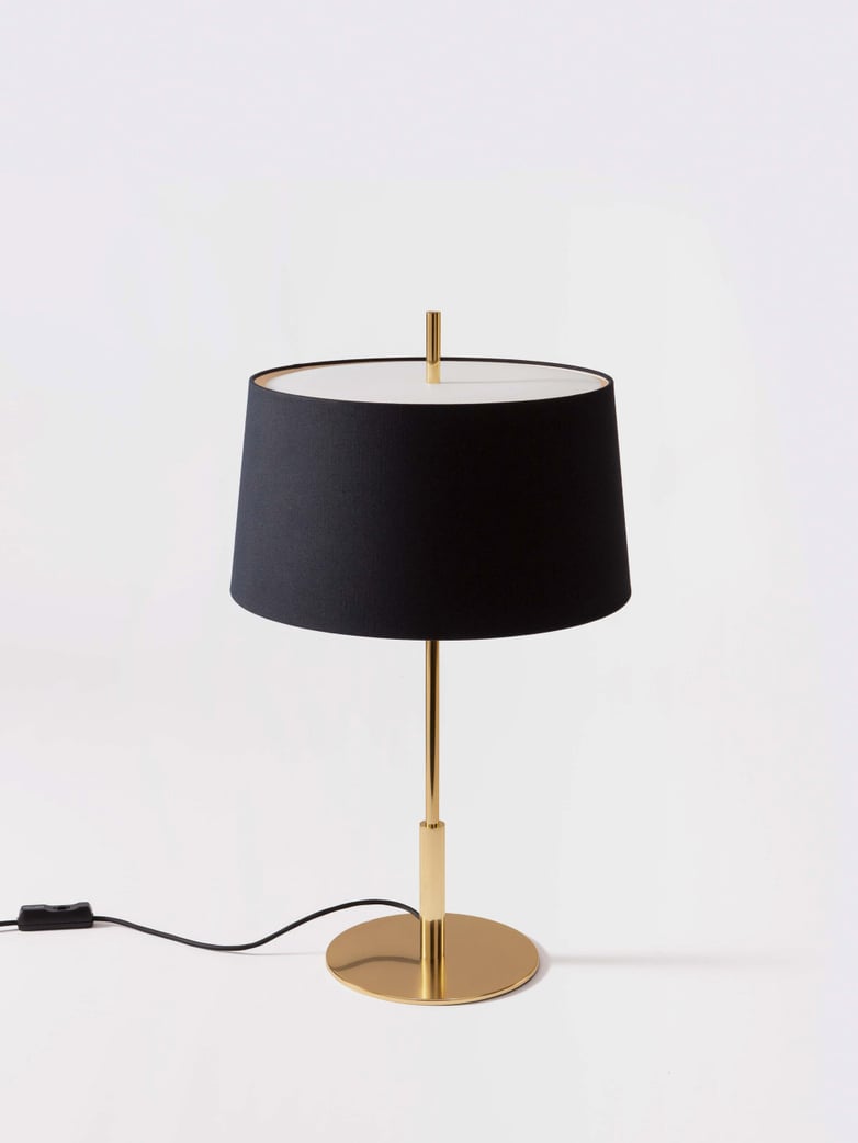 Diana Table Lamp - Black Linen/Shiny Gold