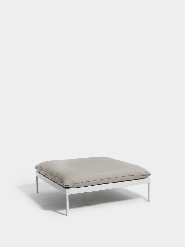 Bönan Lounge Ottoman - Light Grey Frame/Light Grey Ashe