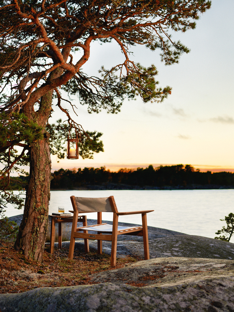 Djurö Lounge Armchair - Teak/White