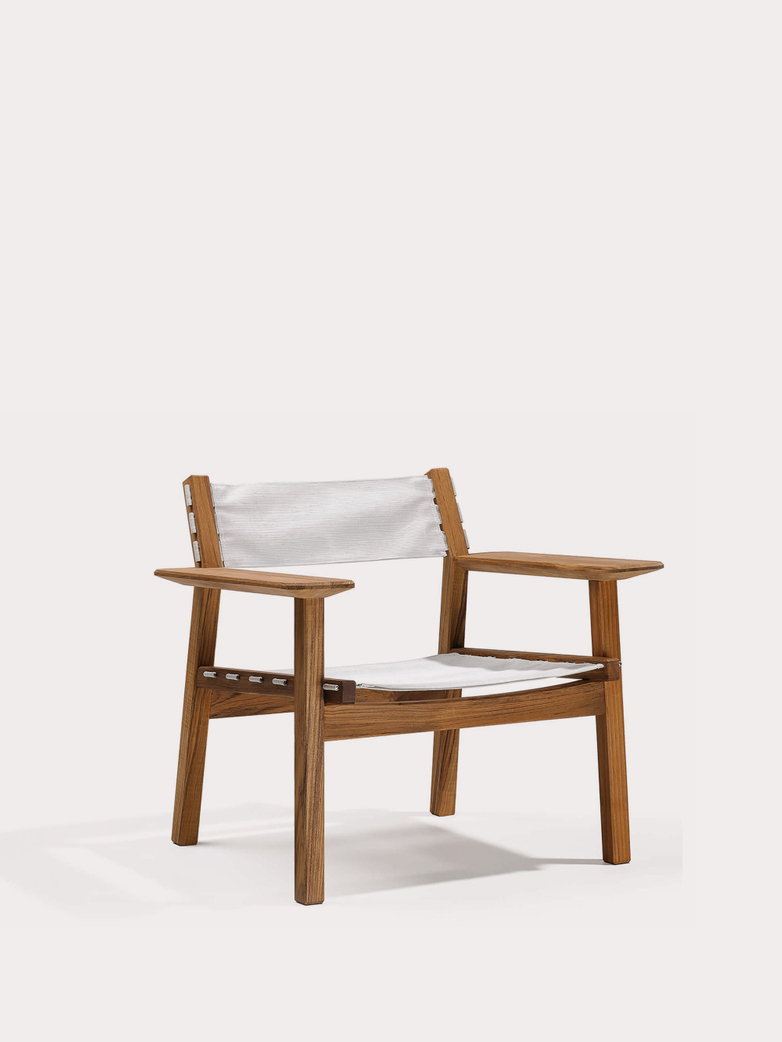 Djurö Lounge Armchair - Teak/White