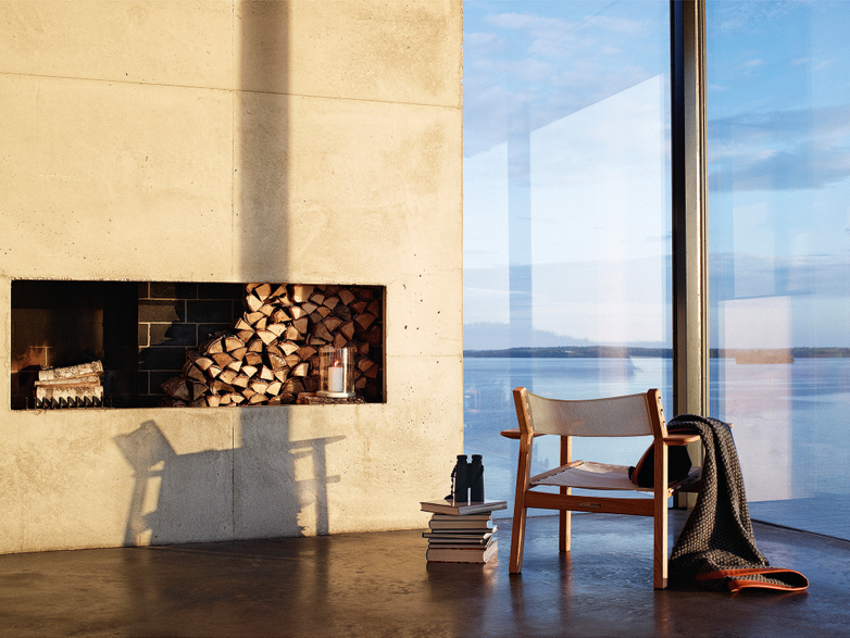 Djurö Lounge Armchair - Teak/White