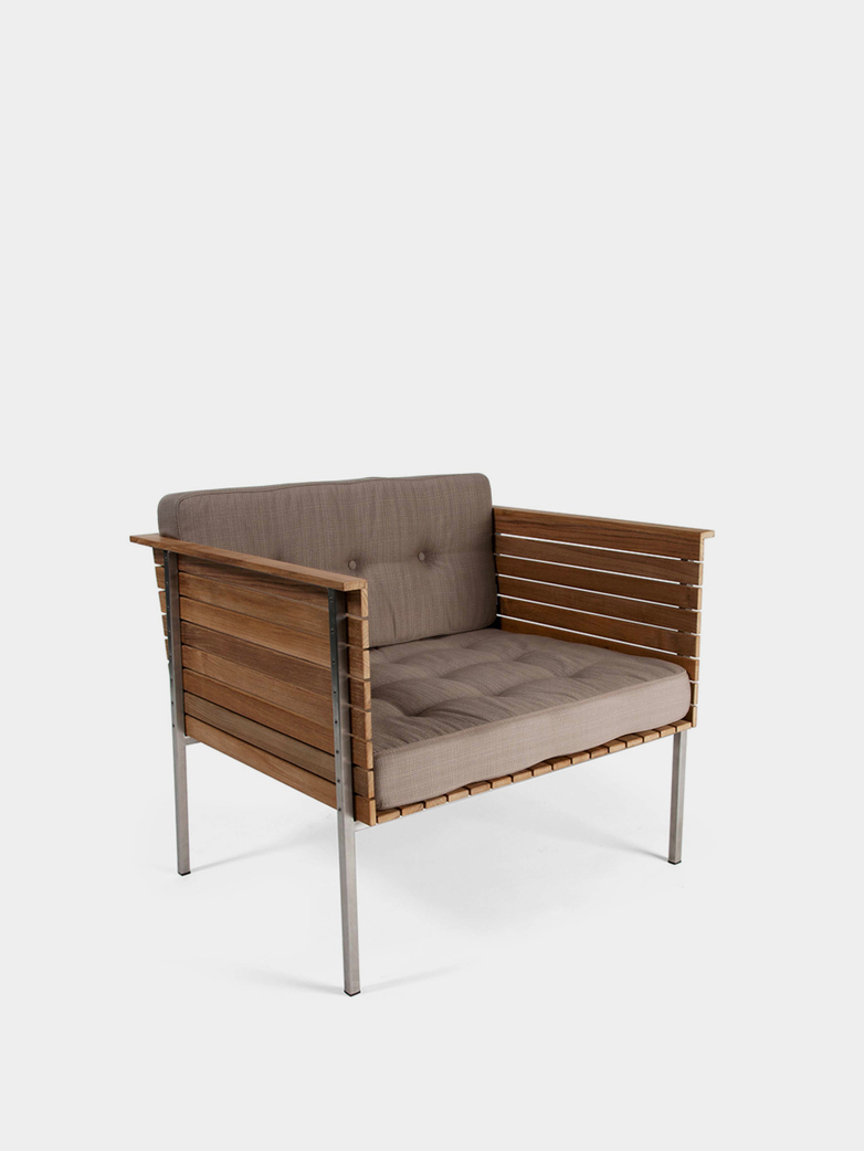 Häringe Lounge Chair - Steel Frame/Heather Chine