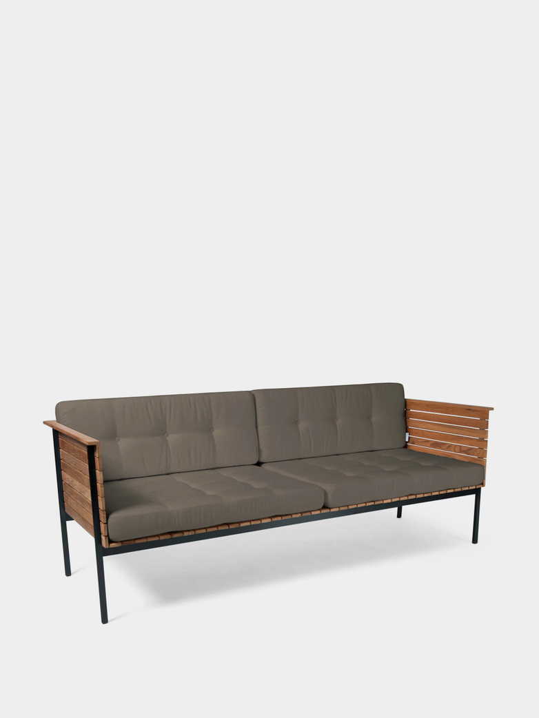 Häringe Lounge Sofa - Black Frame/Heather Chine