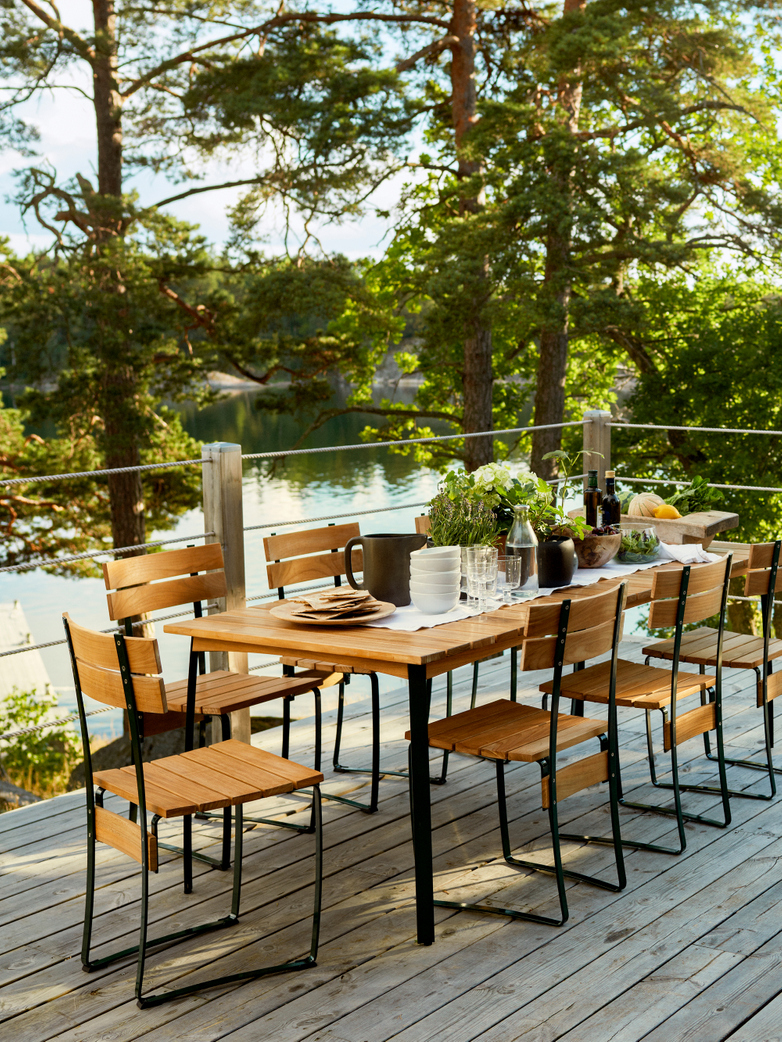 Kerteminde Table 200 cm - Teak/Green