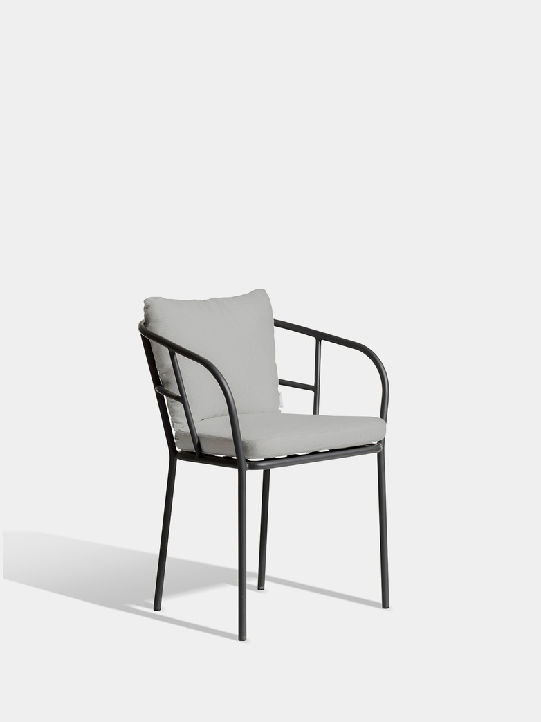 Saltö Dining Chair - Charcoal Grey Frame/Silver Grey