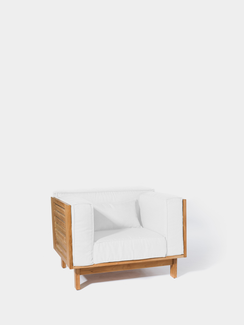 Skanör Lounge Chair - Teak/White