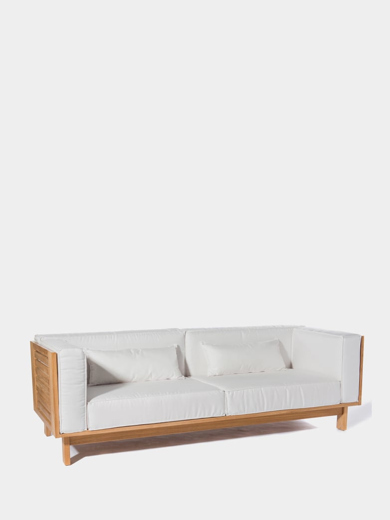 Skanör 3-Seater Sofa - Teak/White