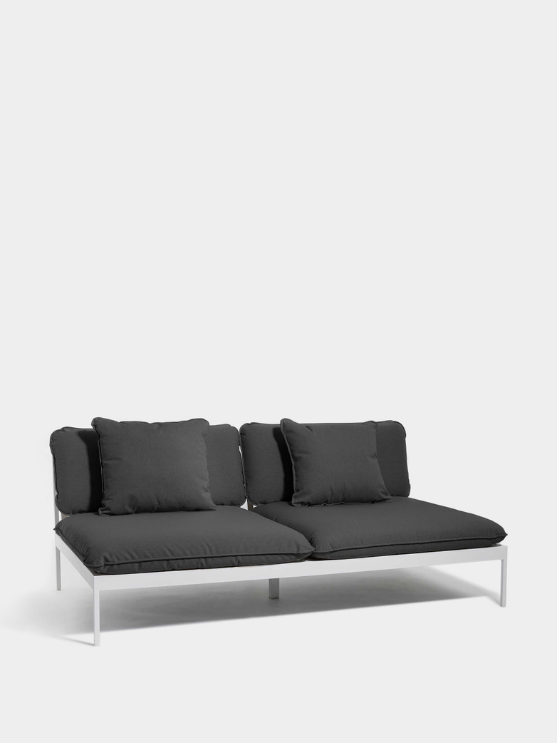 Bönan Lounge Sofa - Dark Grey Frame/Light Grey Sling