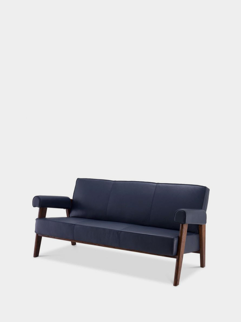 Ceccano Sofa - Blue Leather