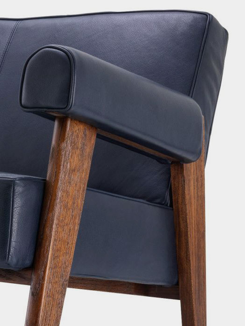 Ceccano Sofa - Blue Leather