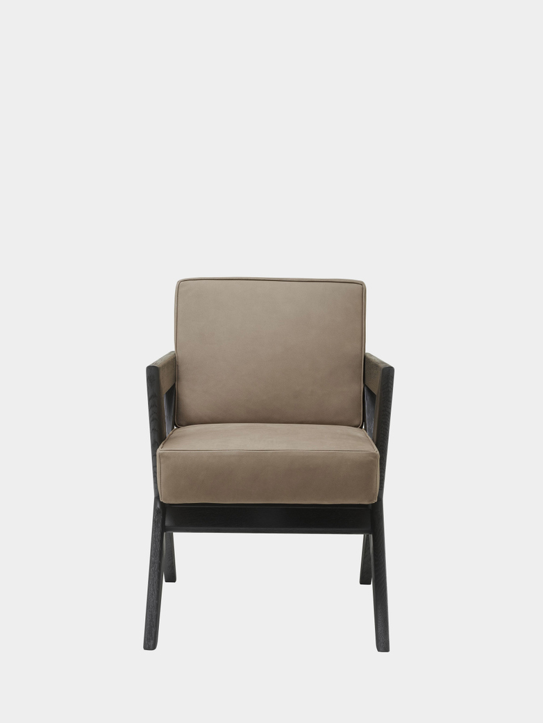 Accadia Dining Chair - Black Oak/Beige Nubuck