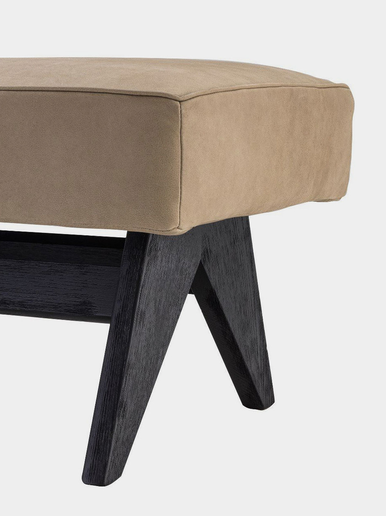 Accadia Bench - Black Oak/Beige Nubuck