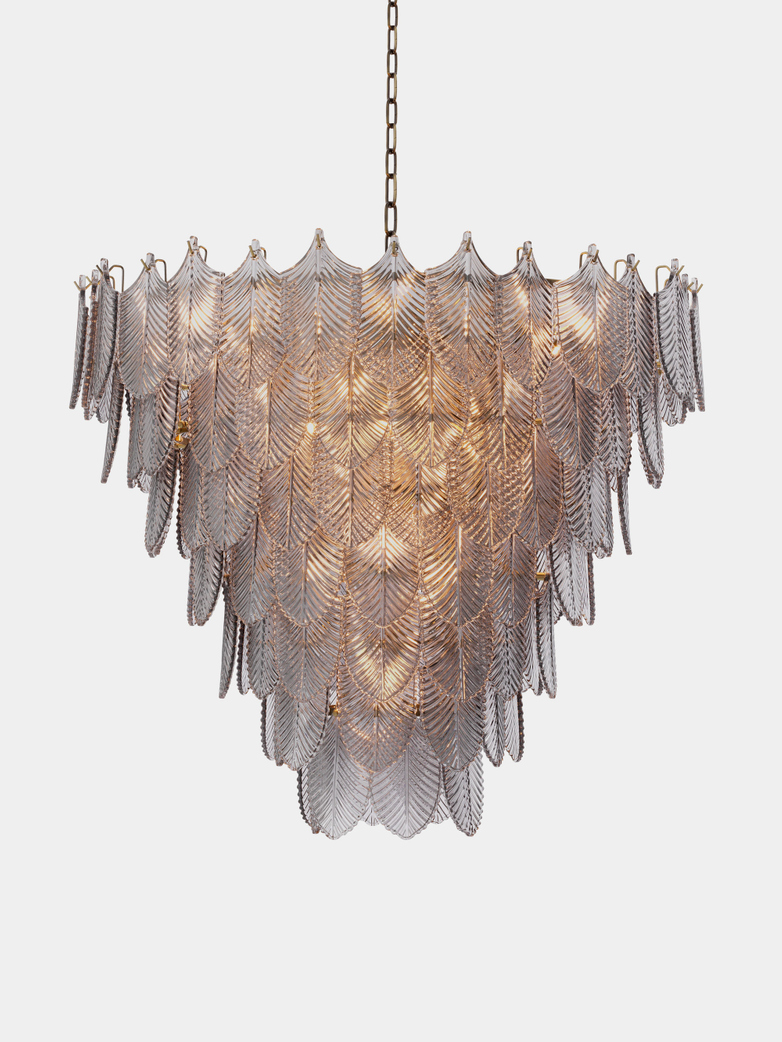 Valence Chandelier - Brushed Brass/Smoke Glass