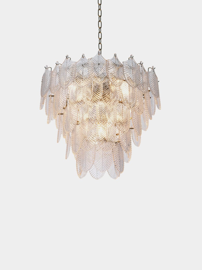Valence Chandelier - Nickel/Clear Glass