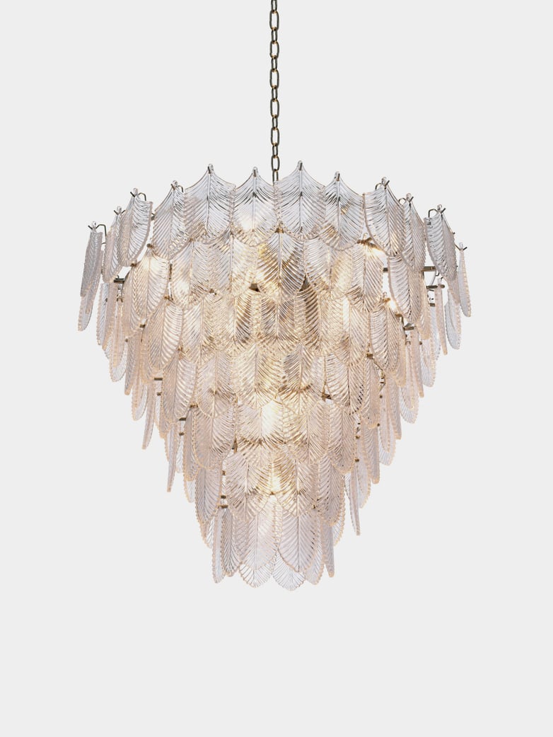 Valence Chandelier - Nickel/Clear Glass