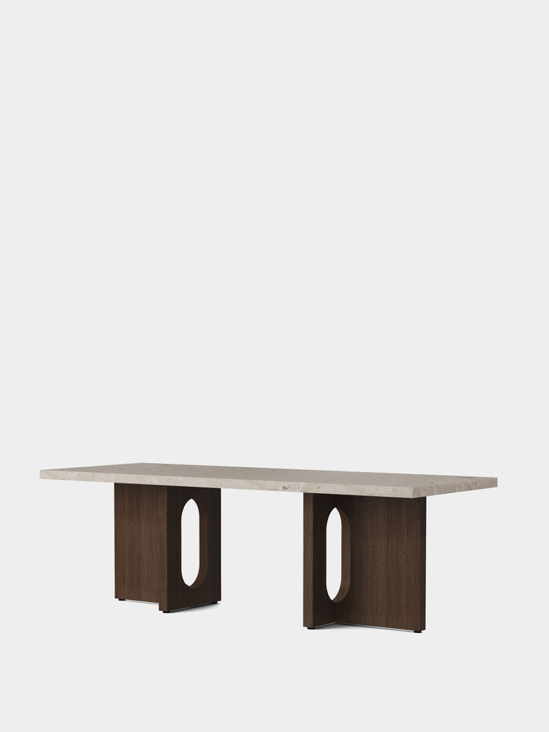 Androgyne Lounge Table - Dark Stained Oak/Kunis Breccia Stone
