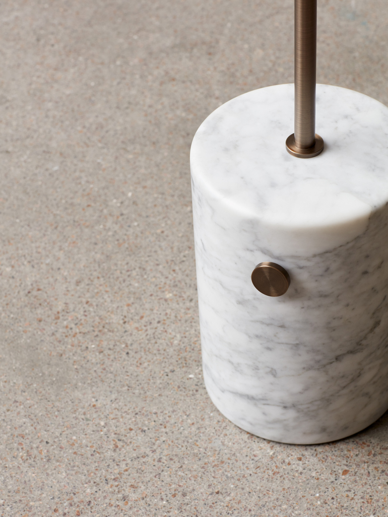 JWDA Floor Lamp - Carrara Marble/Bronzed Brass