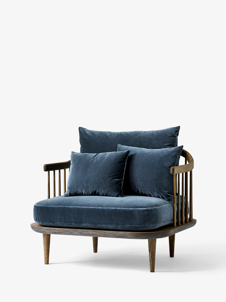 Fly Chair SC1 – Smoked Oiled Oak – Blue Velvet