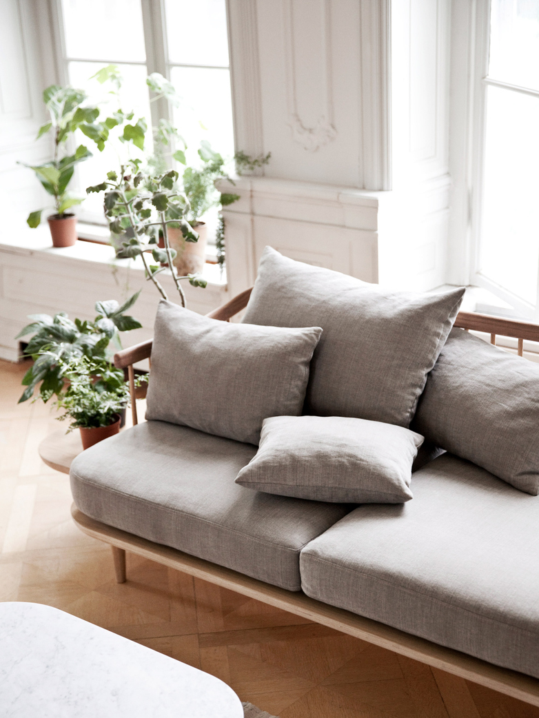 Fly Sofa SC3 - White Oiled Oak – Light Grey