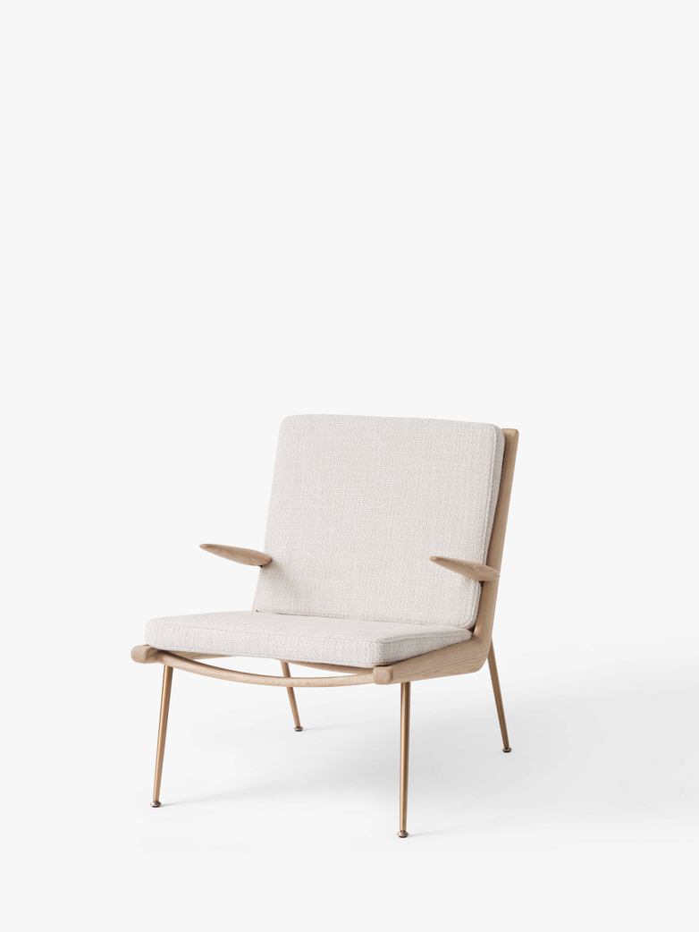 Boomerang HM2 Lounge Chair - Soaped Oak - Loop Cream