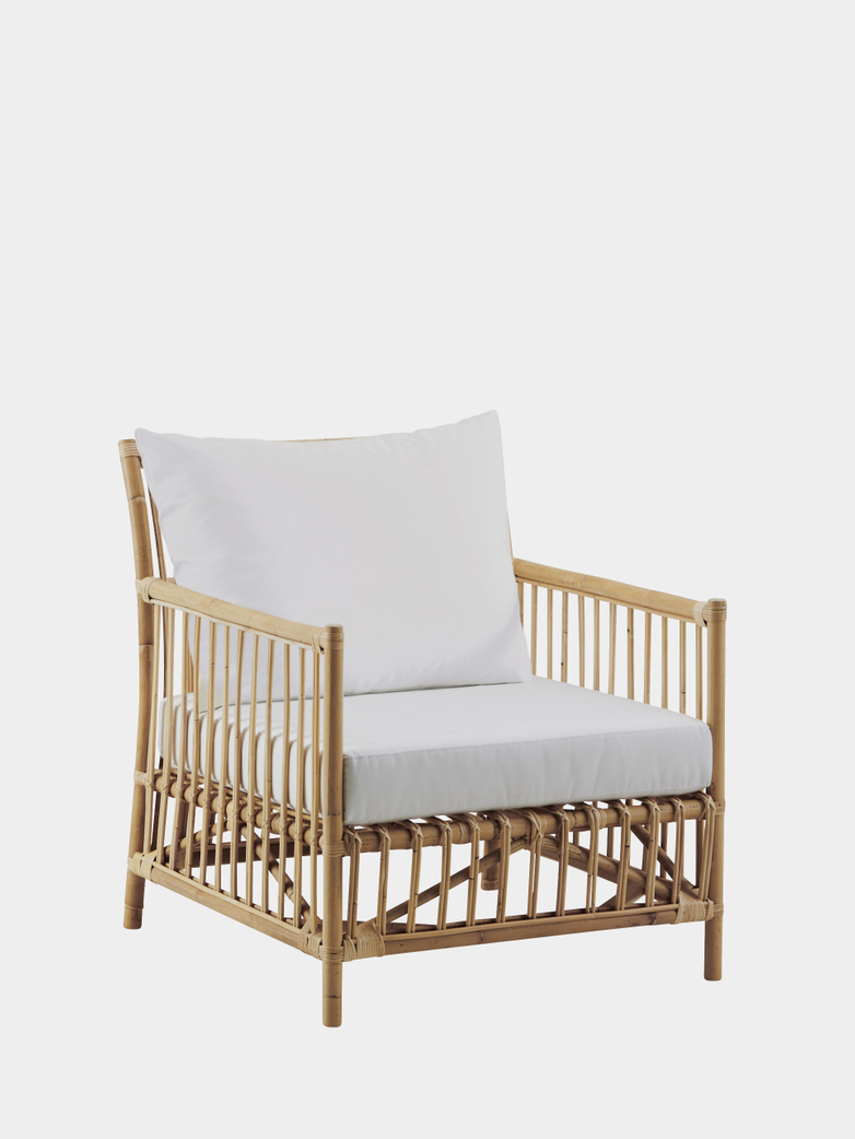 Caroline Lounge Chair - Natural - White