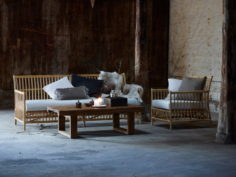 Caroline Sofa - Natural - White