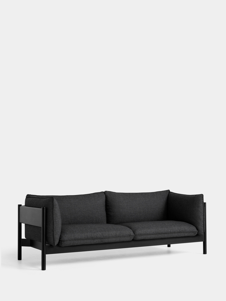 Arbour 3 Seater - Black Beech - Re-Wool 198